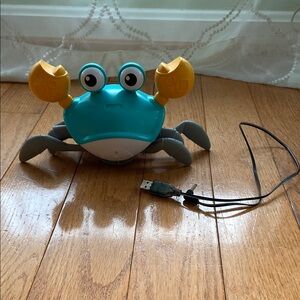 Blue and Yellow Crab Toy with USB Cable